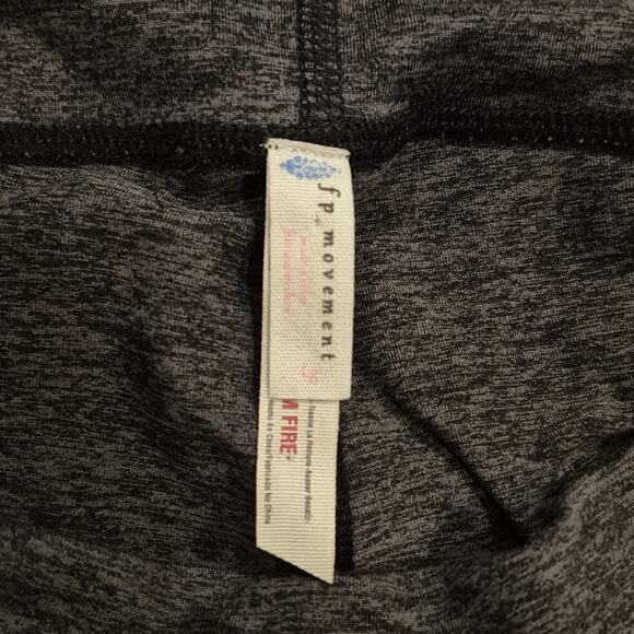 Free People Movement Infinity Leggings Women Large Gray Black Crop Yoga Active - Picture 4 of 10
